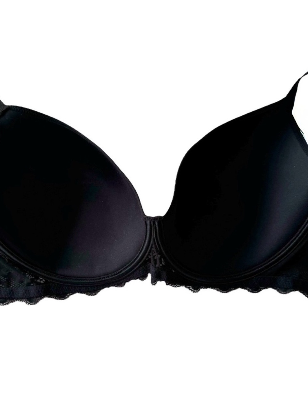 Simone Perele Caresse 3D Plunge T-Shirt Bra in Black Sz 32H - Picture 8 of 15